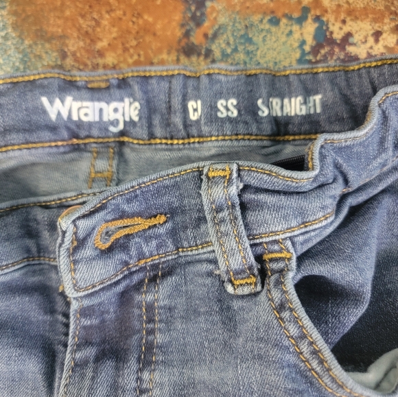 Wrangler Jeans Sz 10 Boys Pants Husky blue Casual Outdoor Straight Leg Denim Kid - Picture 8 of 10